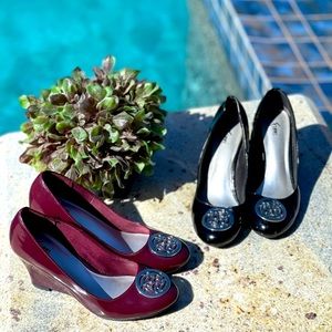 FIONI Wedge Heel Red & Black Set